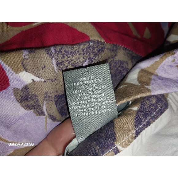 Ann Taylor Size 4 Red Purple Floral Pleated Skirt - Picture 4 of 4